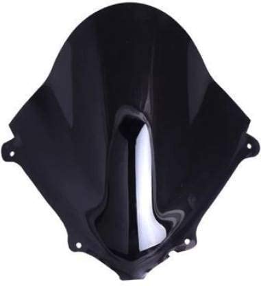 Zombieeast Windshield Front Headlight Visor Bike Wind Deflectors Windscreen Glass Black Protector Superior Plastic for Gixxer SF Double Bubble Visor