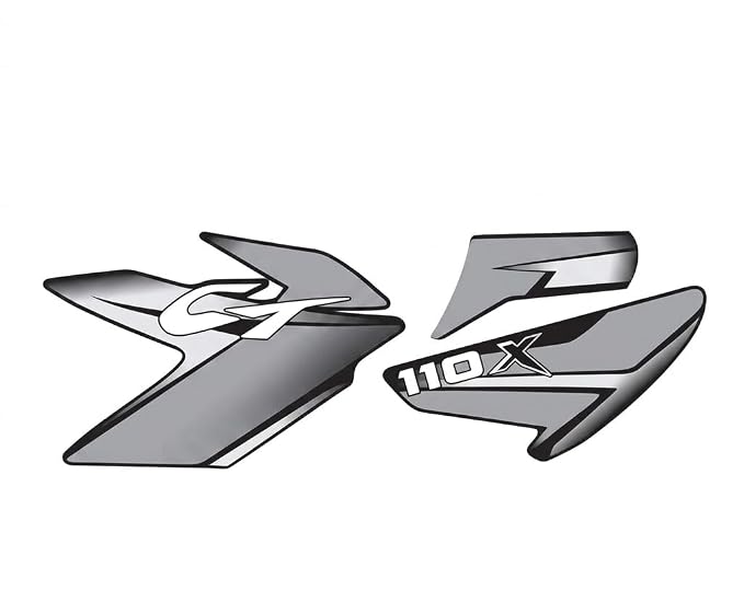 Zombieeast Bike Sticker & Decal/Graphics Sticker Both Side for bajaj-ct-110x-black-vehicle-grey