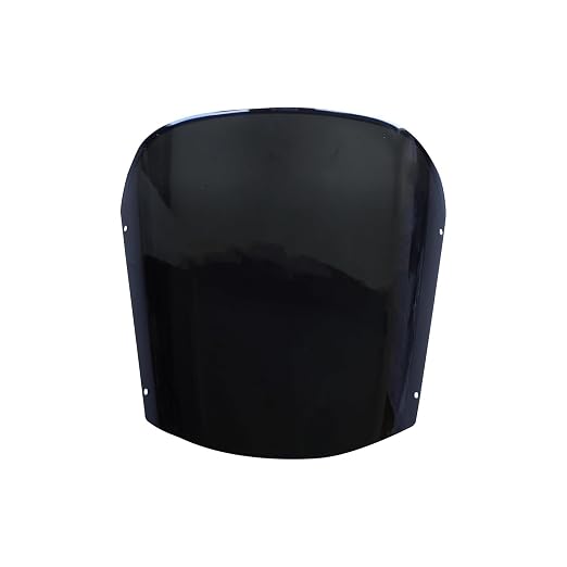Zombieeast Visor Front Headlight Windshield Wind Deflectors Windscreen Glass Black Visor Protector Superior PC Plastic for Super Splendor Old Model (1)