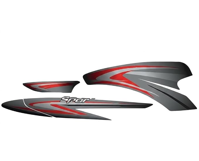 Zombieeast Bike Sticker & Decal/Graphics Sticker Both Side for tvs-Sports-Black-