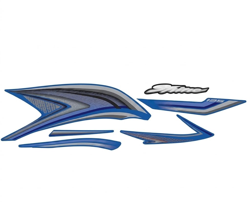 Zombieeast Bike Sticker & Decal/Graphics Sticker Both Side for shine-125-blue-
