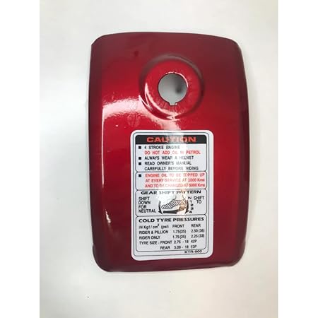 GadiBIke Petrol Tank LID Plate Cover Petrol Tank Upper Cap Cover RED for Splendor Plus (All Models)