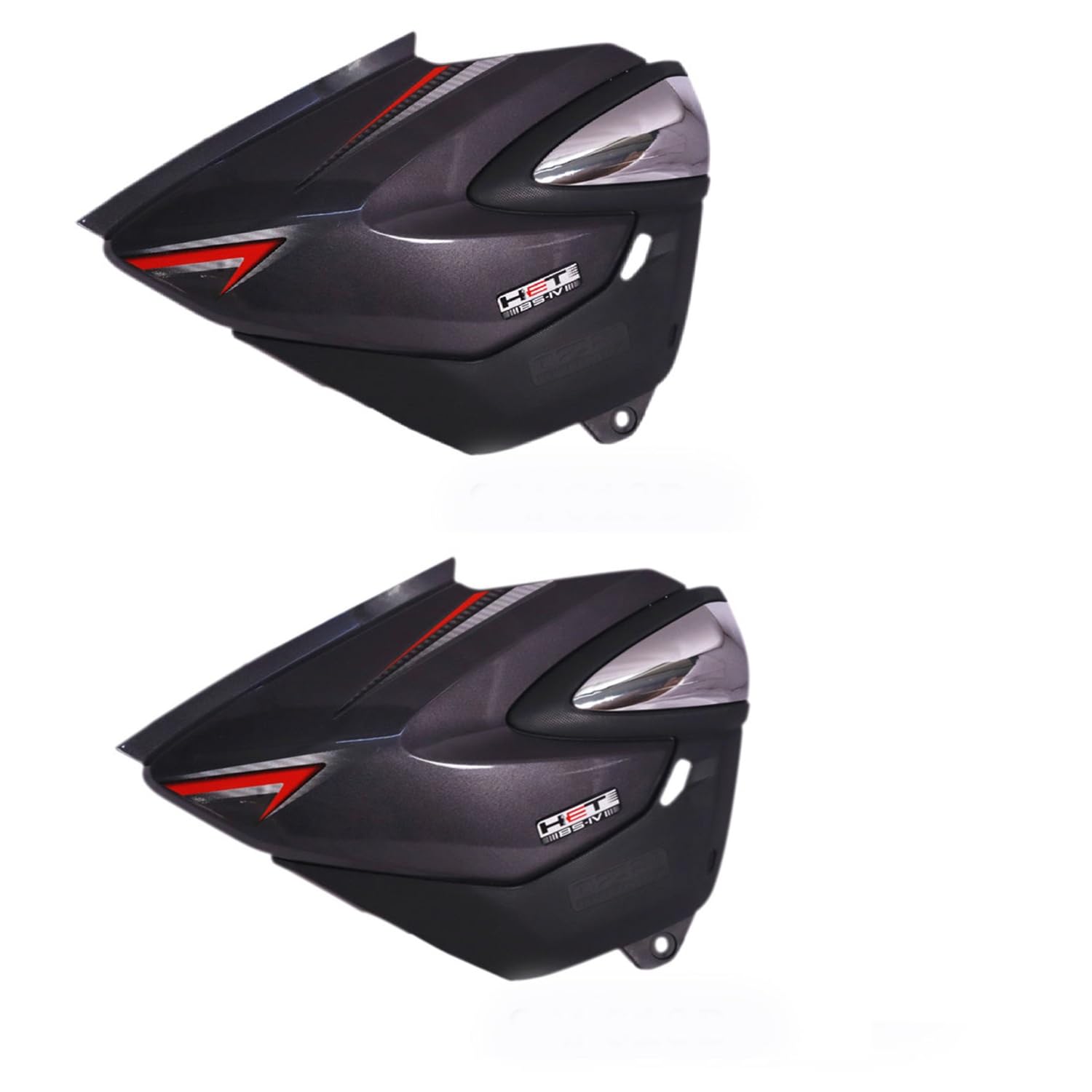 Zombieeast Bike Side panel/Sidepannel with Chrome Garnish Geny Grey For Hnoda Shine Dx Type-2