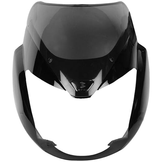 Zombieeast Bike Headlight Visor/Head Light Visor with Glass Black 01 HV for Bajaj Pulsar Dtsi