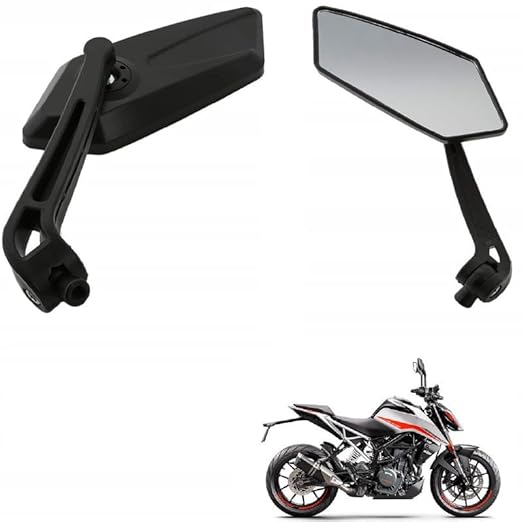 Zombieeast Bike Universal Motorcycle Rear View Side Mirrors Suitable for Bajaj Pulsar Ns 200