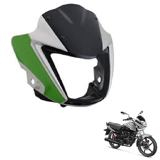 Zombieeast Scooty Headlight Visor/Head Light Visor Silver&Green HV for I Smart