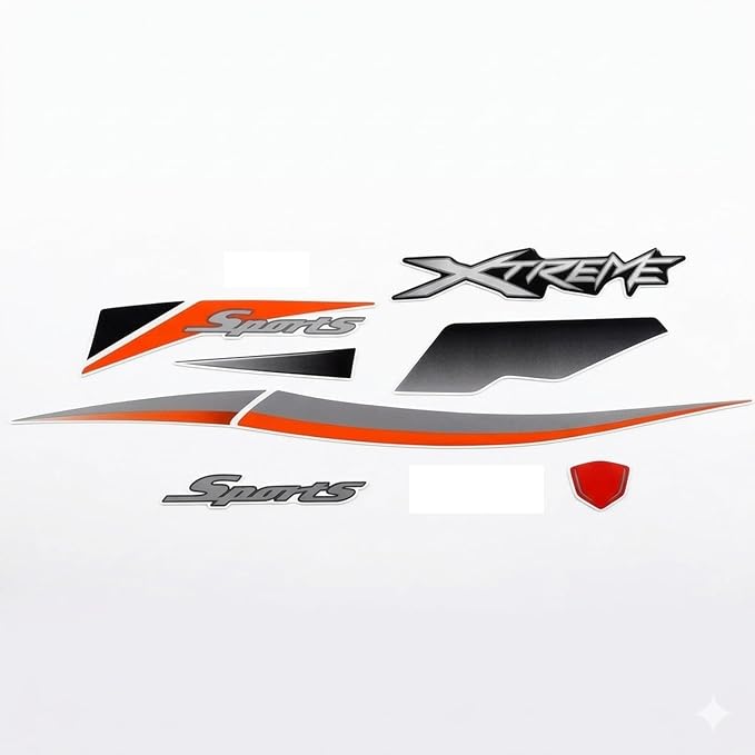 Zombieeast Bike Sticker & Decal/Graphics Sticker Both Side Black&Grey for Hero Extream Sports