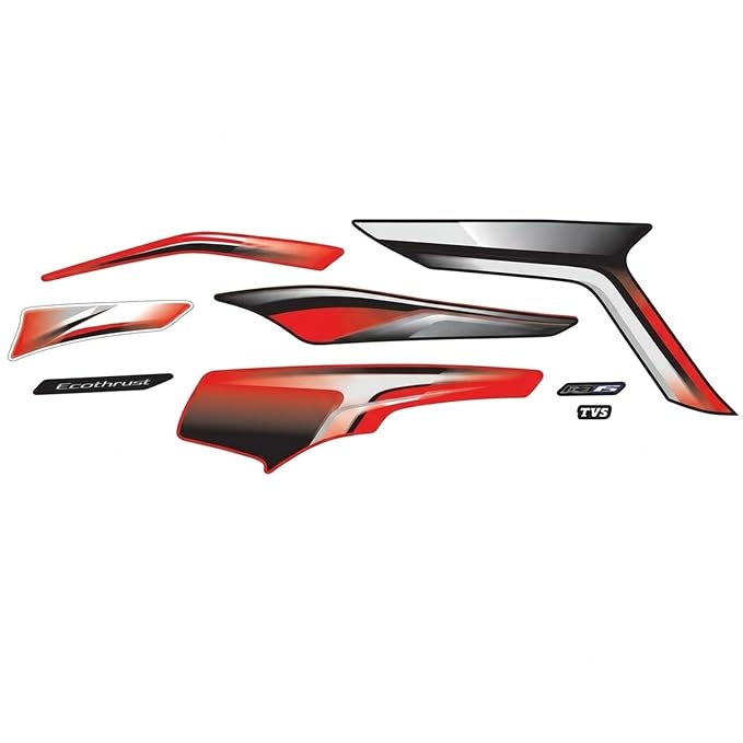Zombieeast Bike Sticker & Decal/Graphics Sticker Both Side Red for Tvs Star City Plus Type 3
