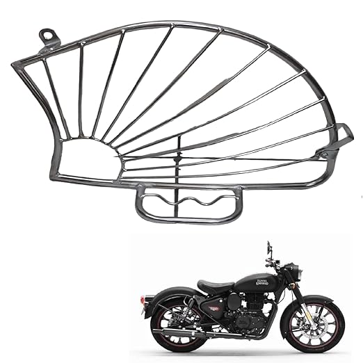 Zombieeast Heavy Bike Side Guard & Saree Guard Chrome for Royal Enfiled Classic 350
