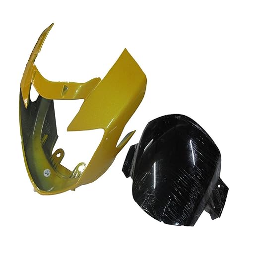 Zombieeast Bike Headlight Visor/Head Light Visor Candy Yellow 01 HV for TVS Apache RTR 180CC