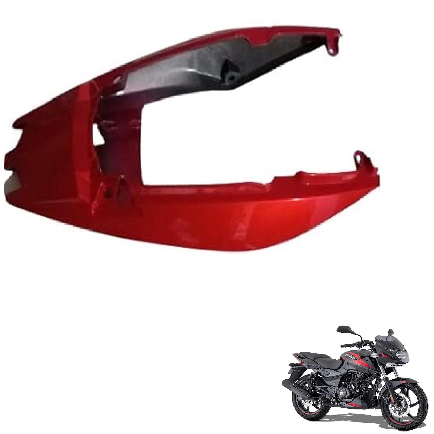 Zombieeast Bike Tail panel/Tailpannel Red 01 Compatible with Bajaj Pulsar DTSI