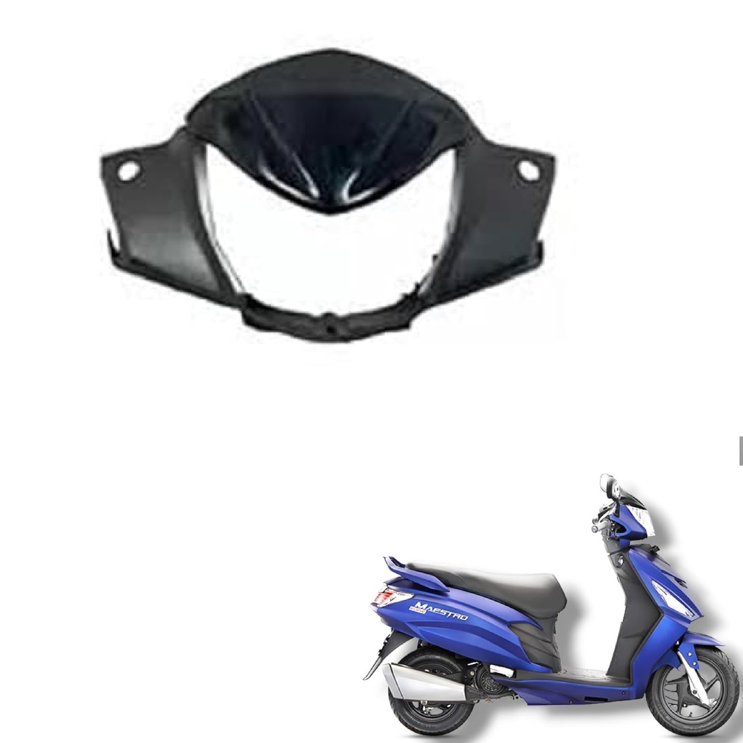 Zombieeast Bike Headlight Visor/Head Light Visor Matt Black for Maestro Edge