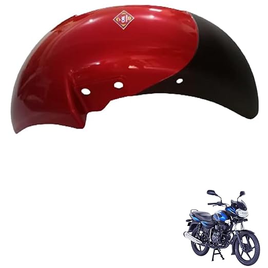 Zombieeast Bike Front Mudguard/Mud Guard Red Compatible with DISCOVER 125 CC