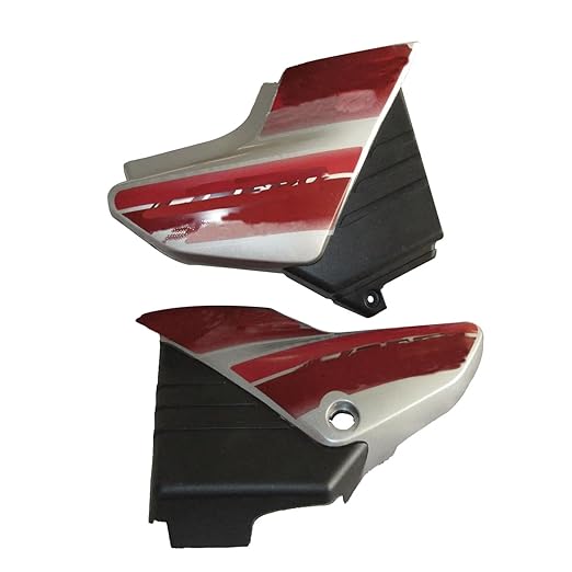 Zombieeast Bike Side panel/Sidepannel Side Cowl Set Of 2 Silver Red 01 For Ymaha Libero G5