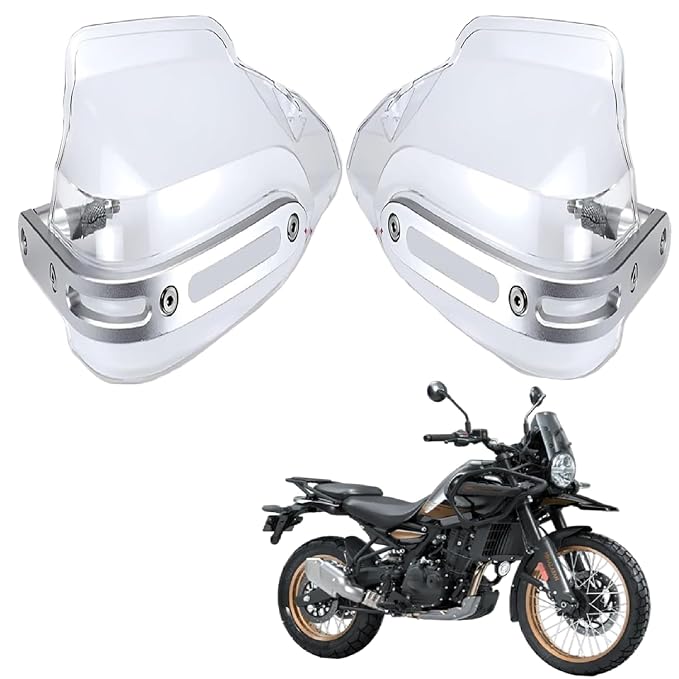 Zombieeast Bike Motorcycle Bike Clutch Lever Protector Brake Guard Handlebar levers Protect Handguard/Hand Guard Extendable White for RE Himalayan 450