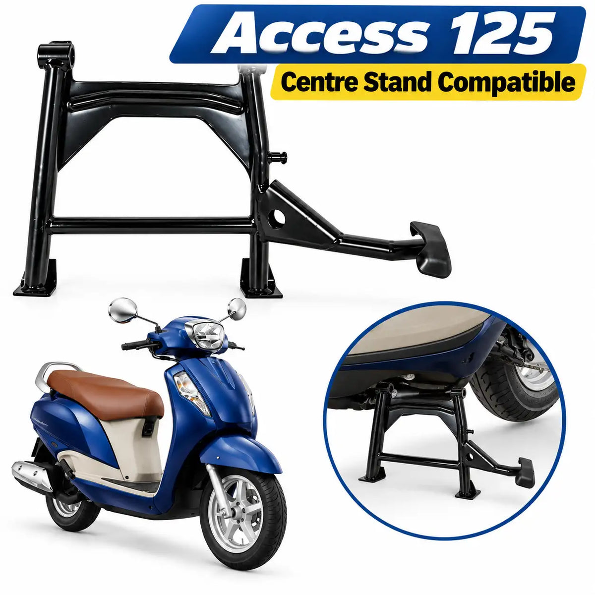Access 125 Centre Stand – Heavy Duty Black Main Stand for Scooter | ZombieEast