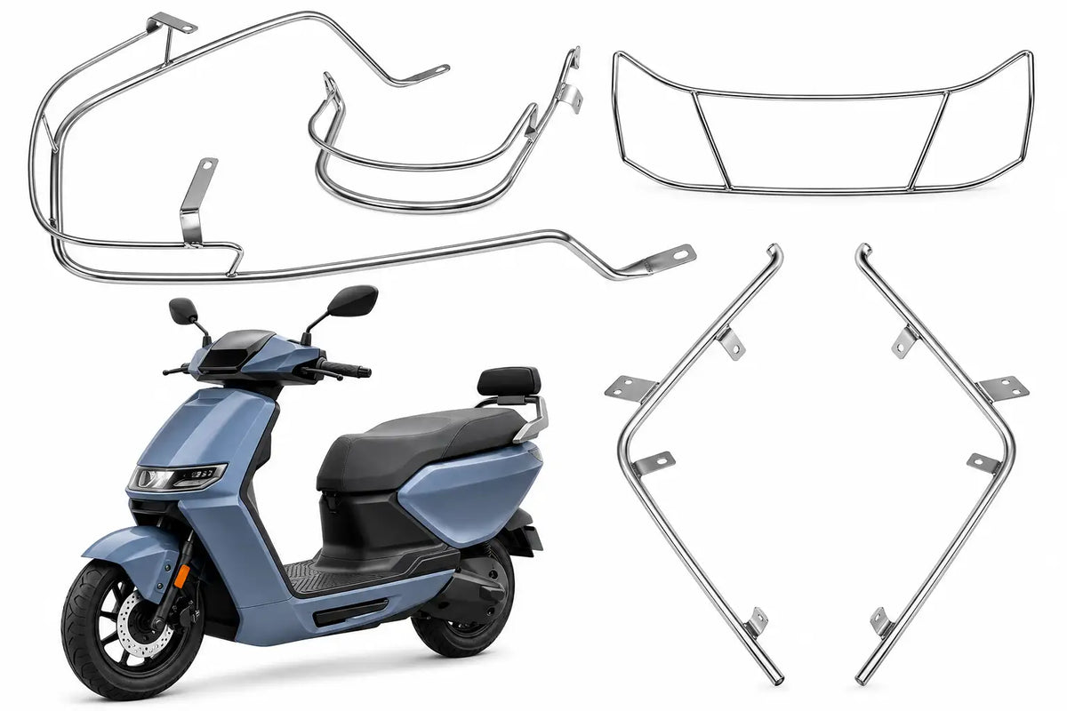 Ather Rizta Body Kit Chrome Crash Guard – Full Body Protection Guard Set for Electric Scooter | ZombieEast