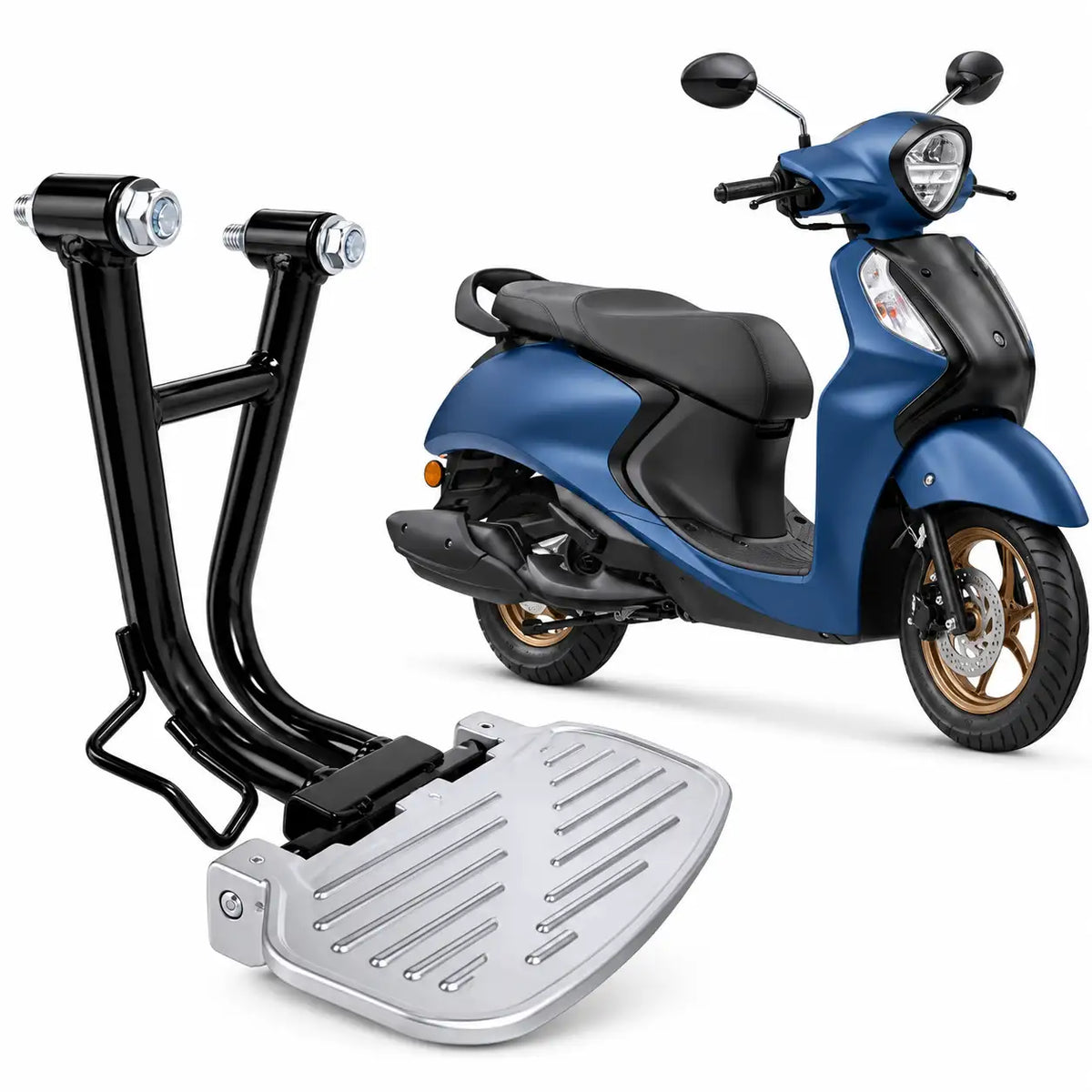 Yamaha Fascino 125 Footrest Stand – Rear Left Passenger Footrest Assembly Black | ZombieEast