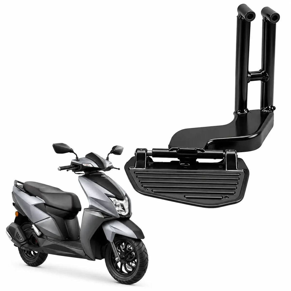 TVS NTORQ 125 Footrest Stand – Rear Left Passenger Footrest Assembly Black | ZombieEast