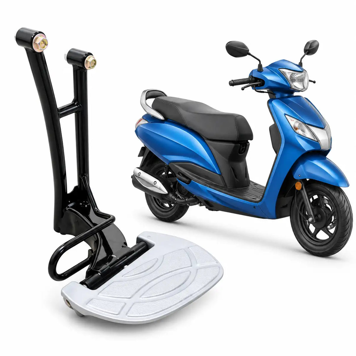 Hero Pleasure Plus Footrest Stand – Rear Left Passenger Footrest Assembly Black | ZombieEast