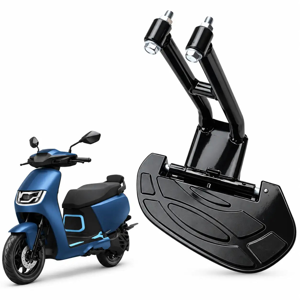 VIDA VX2 Footrest Stand – Rear Passenger Foldable Footrest Assembly Black | ZombieEast